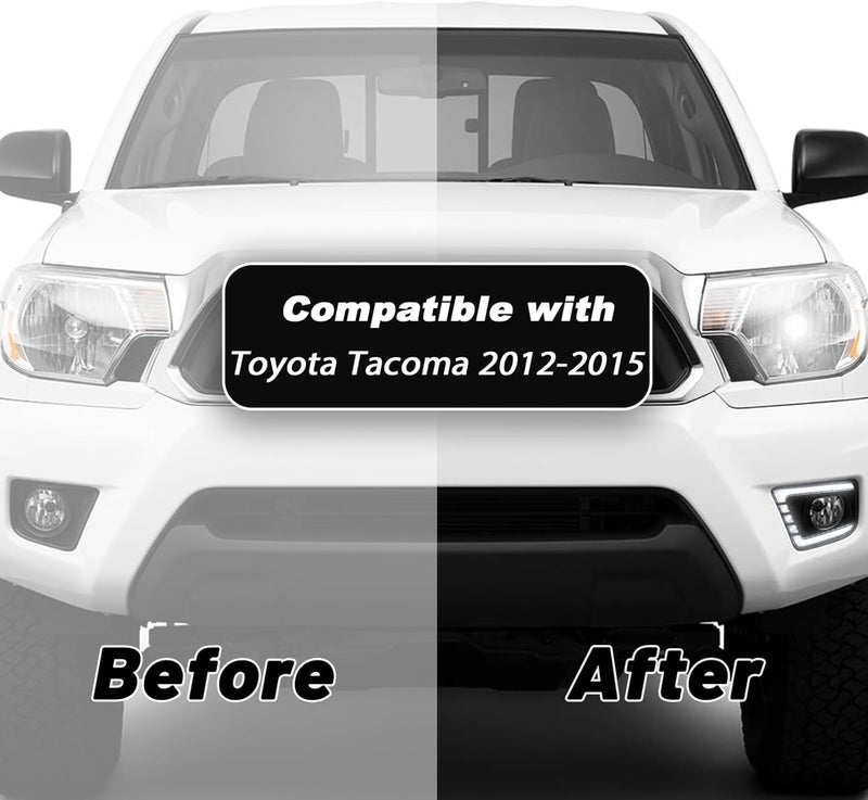 GEEGEETOP Switchback White/Amber LED Front fog light Daytime Running Lamp Amber Sequential Turn Signal light Feature Compatible with Toyota Tacoma 2012-2015 Replacement Bumper Kit - Image 4